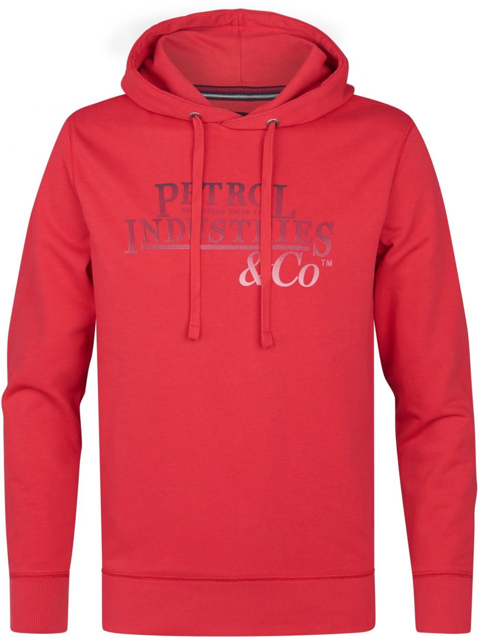 Petrol Industries Mikina  sivá / červená