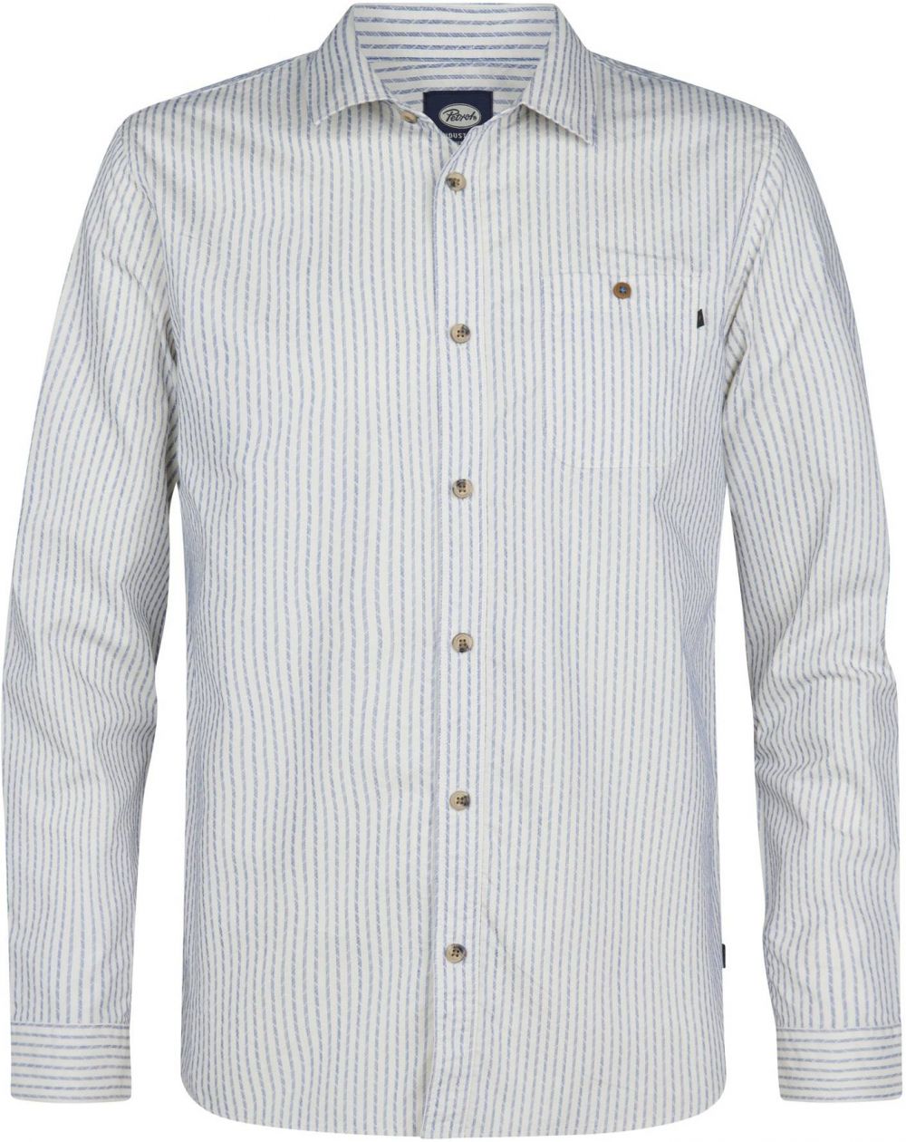 Petrol Industries Košeľa  modrá / biela