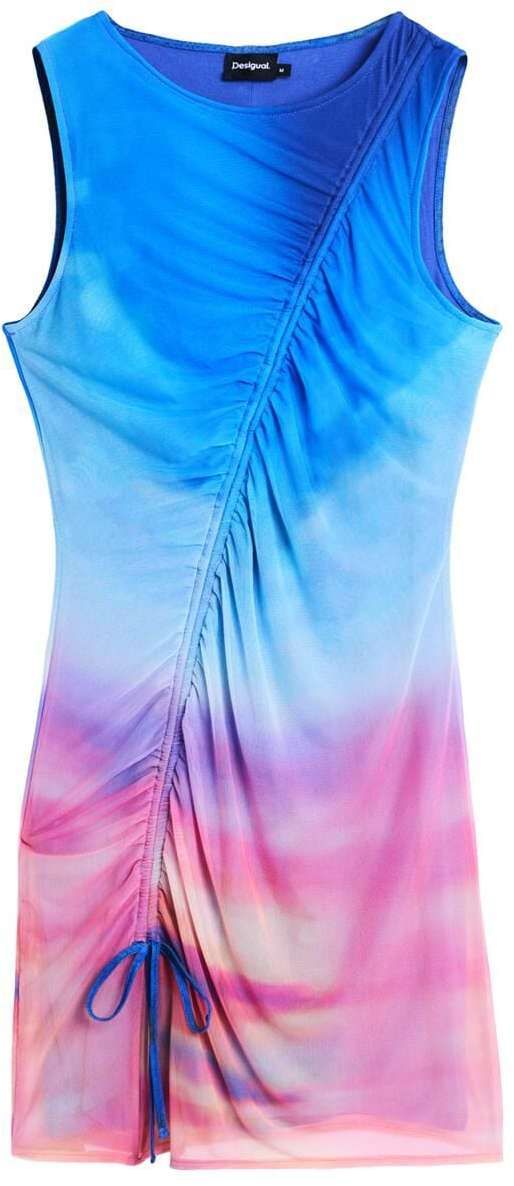 Desigual Šaty  modrá / svetlomodrá / ružová