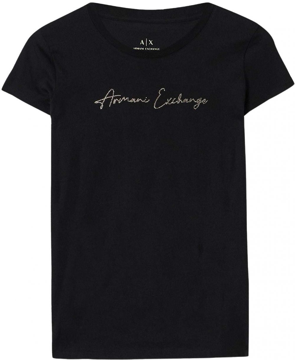 ARMANI EXCHANGE Tričko  zlatá / čierna