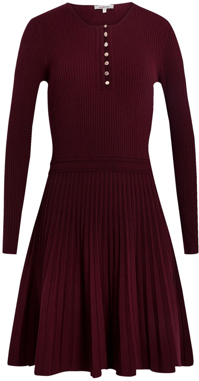 Morgan Pletené šaty  farba lesného ovocia