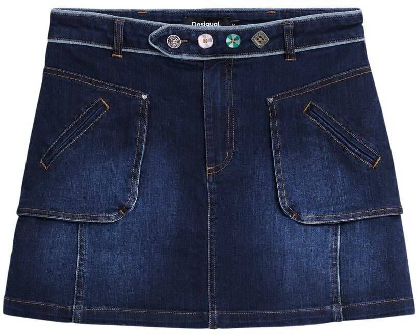 Desigual Sukňa  modrá / krvavo červená