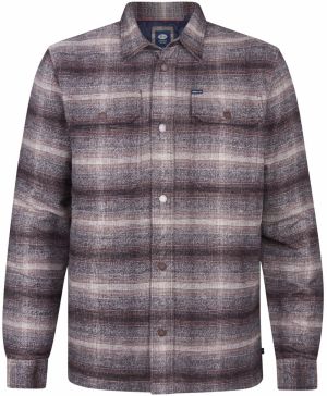 Petrol Industries Košeľa 'Menominee'  farby bahna / biela