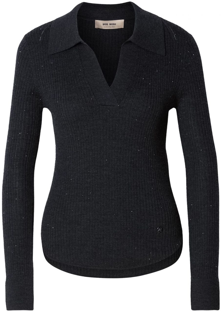 MOS MOSH Sveter 'MMRonika'  čierna / priehľadná