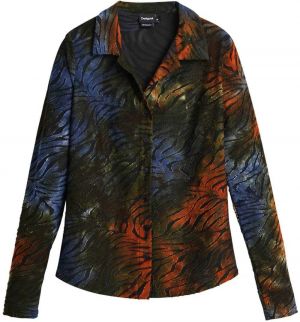 Desigual Blúzka  modrá / zelená / červená