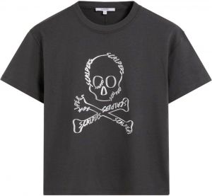 Scalpers Tričko  tmavosivá / biela