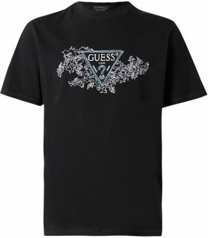 GUESS Tričko  svetlomodrá / čierna / biela