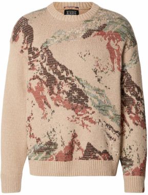 SCOTCH & SODA Sveter 'MOUNTAIN'  tmavobéžová / čokoládová / nefritová / pastelovo červená