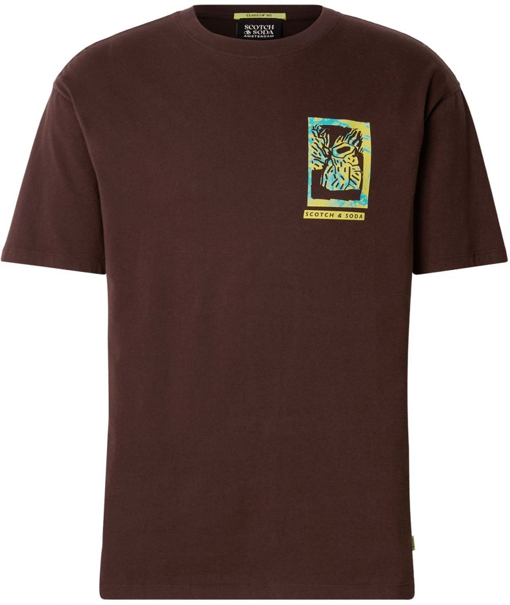 SCOTCH & SODA Tričko  svetlomodrá / čokoládová / svetložltá / biela