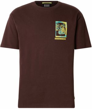 SCOTCH & SODA Tričko  svetlomodrá / čokoládová / svetložltá / biela