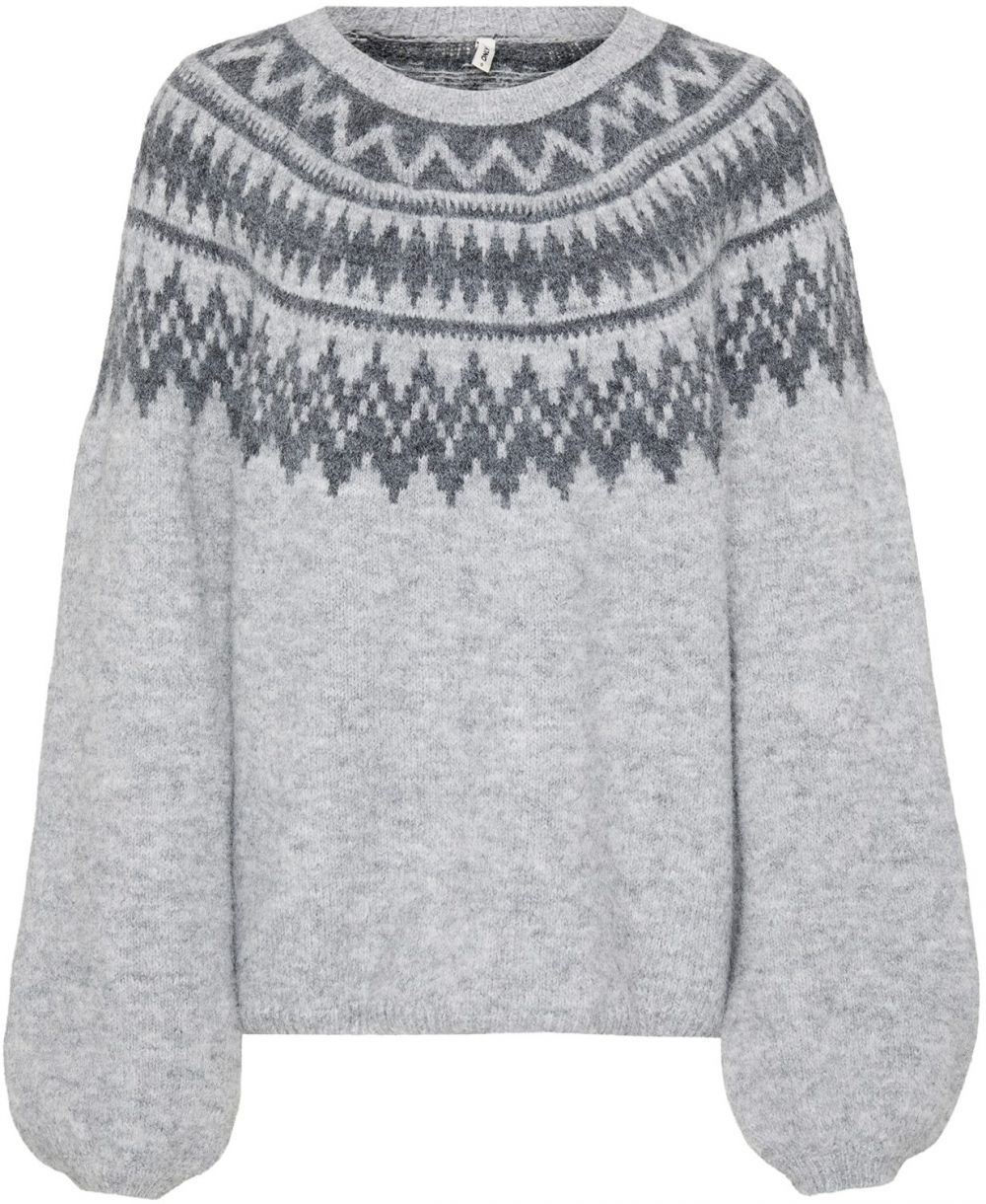 Only Tall Sveter 'ONLREYKJA'  sivá / sivá melírovaná