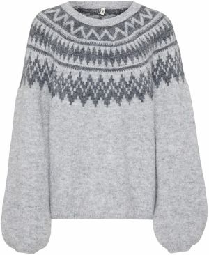 Only Tall Sveter 'ONLREYKJA'  sivá / sivá melírovaná