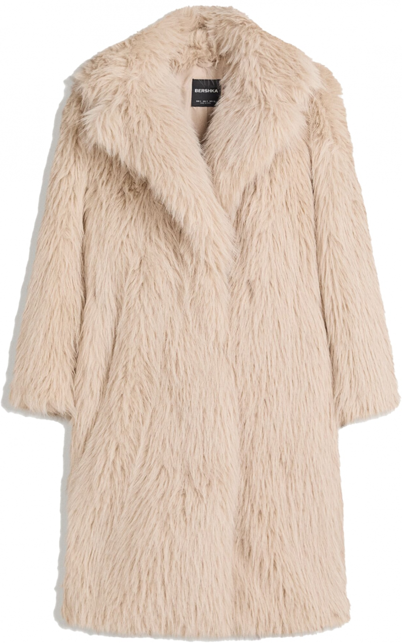 Bershka Prechodný kabát  piesková