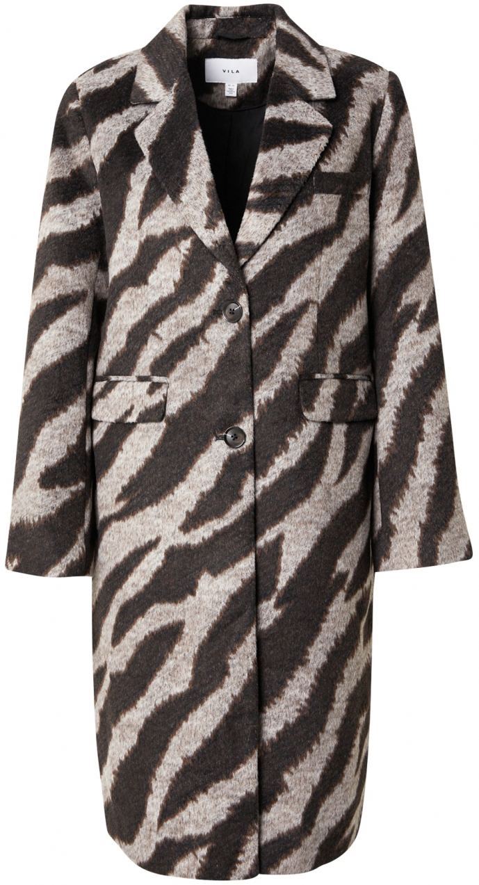 VILA Prechodný kabát 'VISIMBA'  tmavobéžová / čokoládová / tmavohnedá