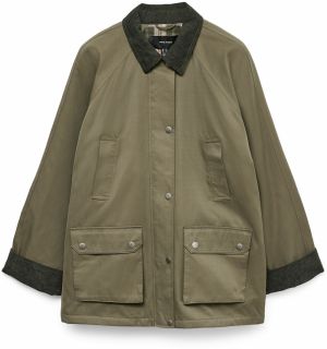 VERO MODA Prechodná bunda 'VMWALES'  olivová / tmavozelená
