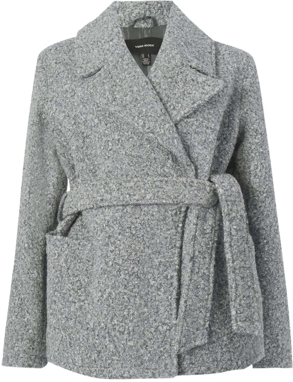VERO MODA Prechodný kabát 'VMNANCY'  sivá melírovaná