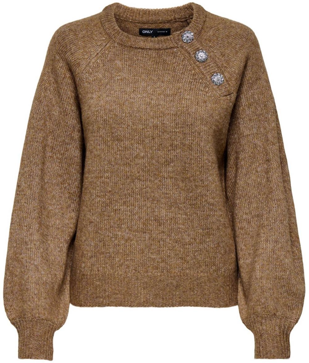 ONLY Sveter 'ONLLAUREN'  hnedá melírovaná