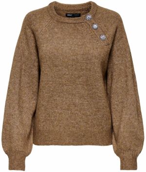 ONLY Sveter 'ONLLAUREN'  hnedá melírovaná