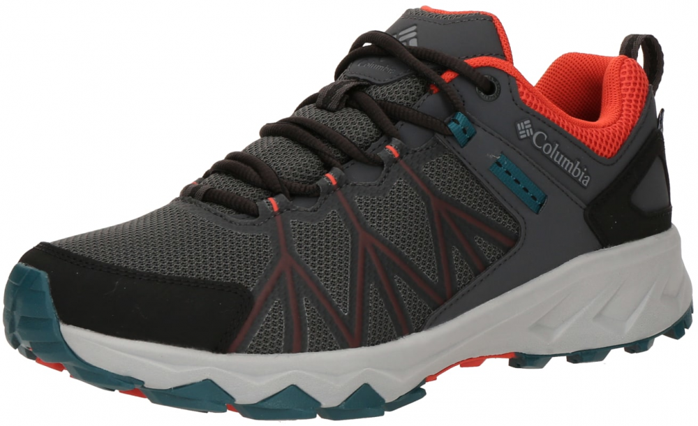 COLUMBIA Poltopánky 'PEAKFREAK II'  grafitová / petrolejová / neónovo oranžová / čierna