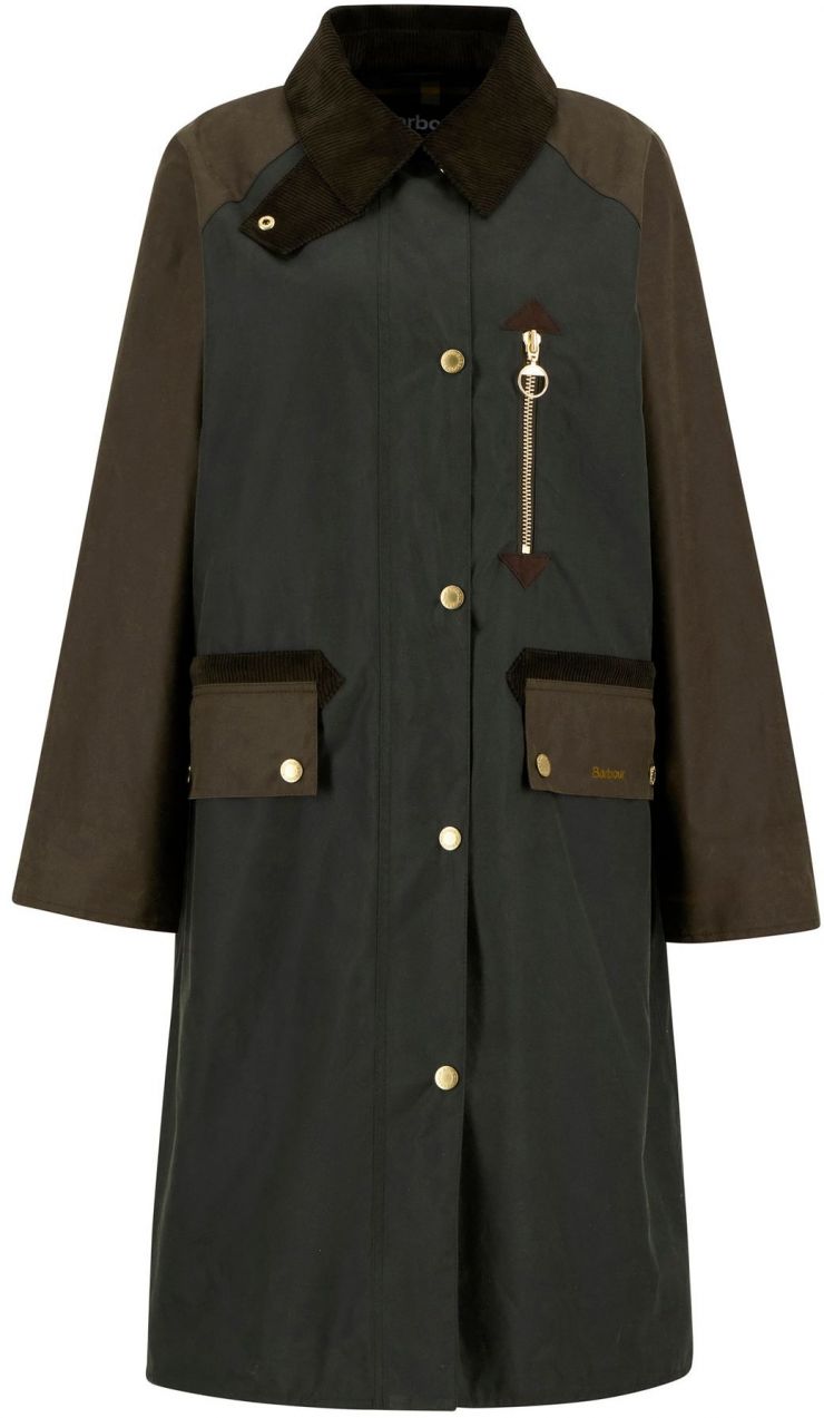 Barbour Prechodný kabát 'Evette'  tmavohnedá / olivová