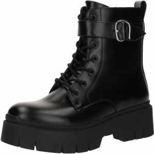 HUGO Šnurovacie členkové čižmy 'Kris'  čierna