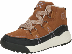 SKECHERS Šnurovacie členkové čižmy 'YANA'  svetlohnedá / čierna / biela