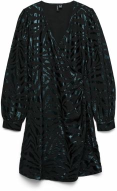 VERO MODA Šaty 'VMCARLA'  tmavozelená / čierna