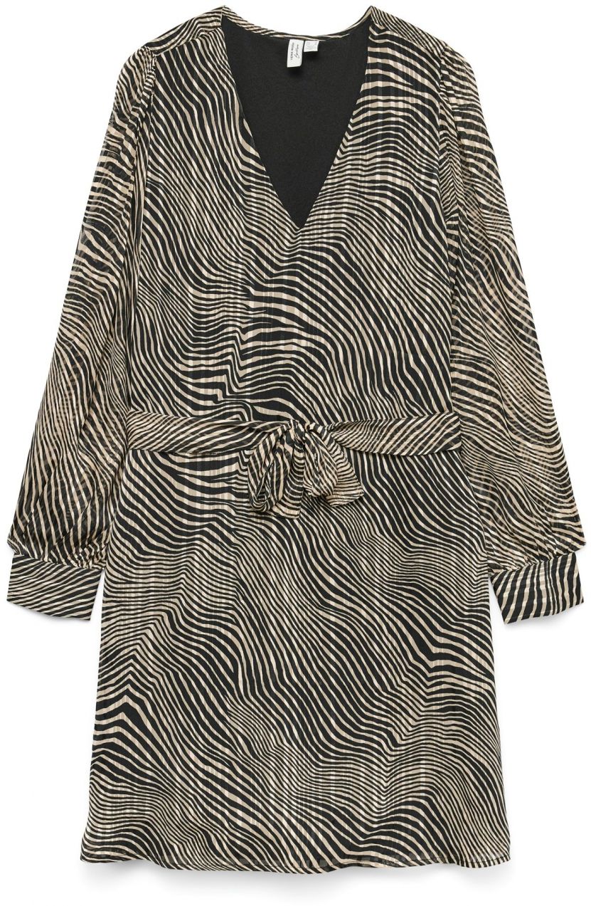 VERO MODA Šaty 'VMGEBRA GEDNA'  krémová / tmavobéžová / čierna