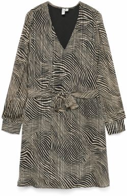 VERO MODA Šaty 'VMGEBRA GEDNA'  krémová / tmavobéžová / čierna