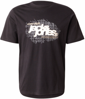 JACK & JONES Tričko 'JCOGRID'  béžová / čierna / biela
