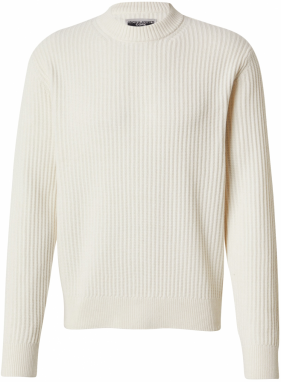 JACK & JONES Sveter 'JCOGRID'  krémová
