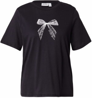 PIECES Tričko 'PCMANILLA'  čierna / strieborná