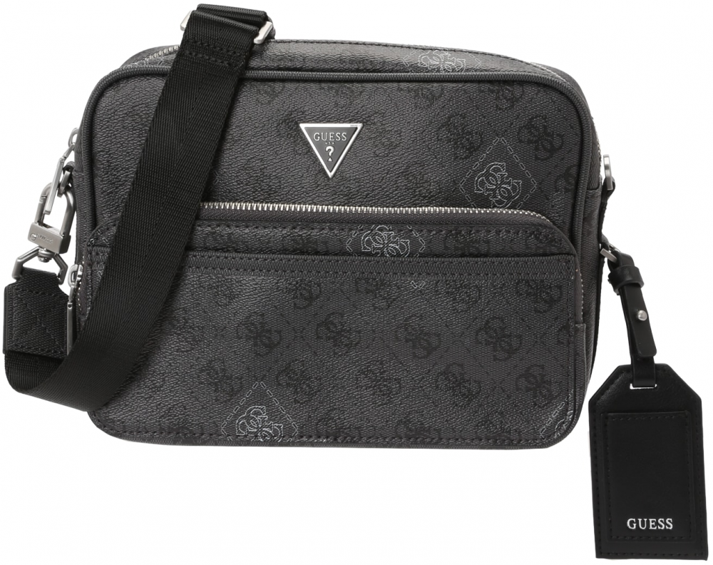 GUESS Taška cez rameno 'MILANO'  tmavosivá / čierna / biela