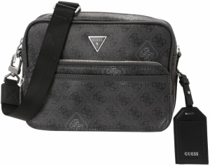 GUESS Taška cez rameno 'MILANO'  tmavosivá / čierna / biela