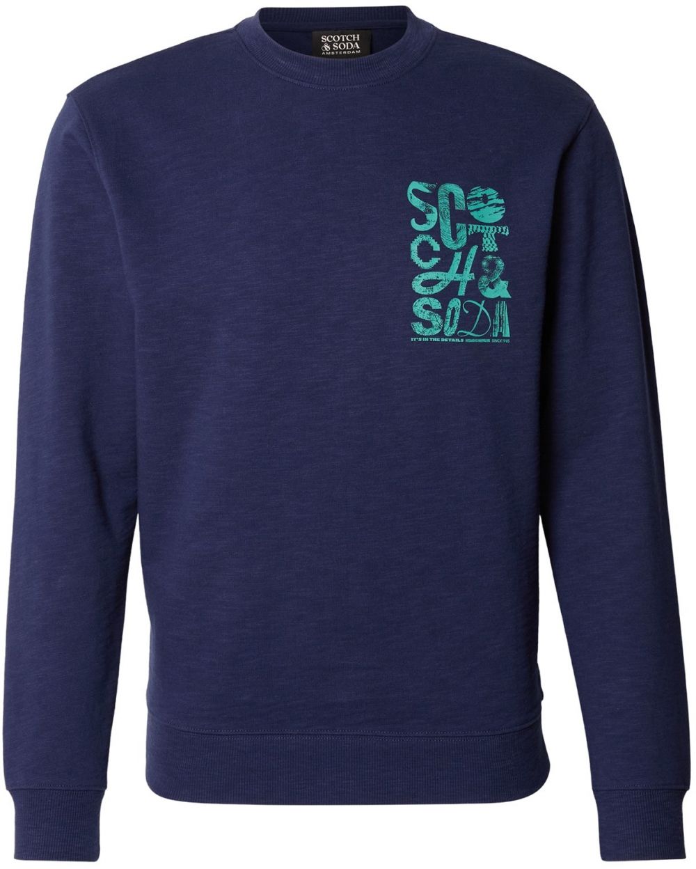SCOTCH & SODA Mikina  námornícka modrá / tyrkysová