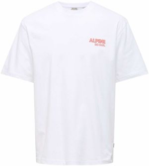 Only & Sons Tričko 'ONSMILO'  krvavo červená / biela