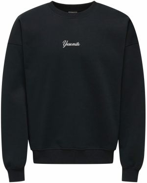 Only & Sons Mikina 'ONSCERES SKI'  čierna / biela