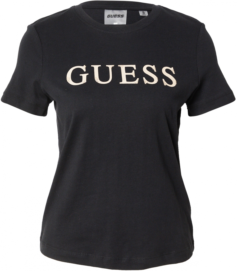 GUESS Tričko 'CLELIA'  farba ťavej srsti / čierna
