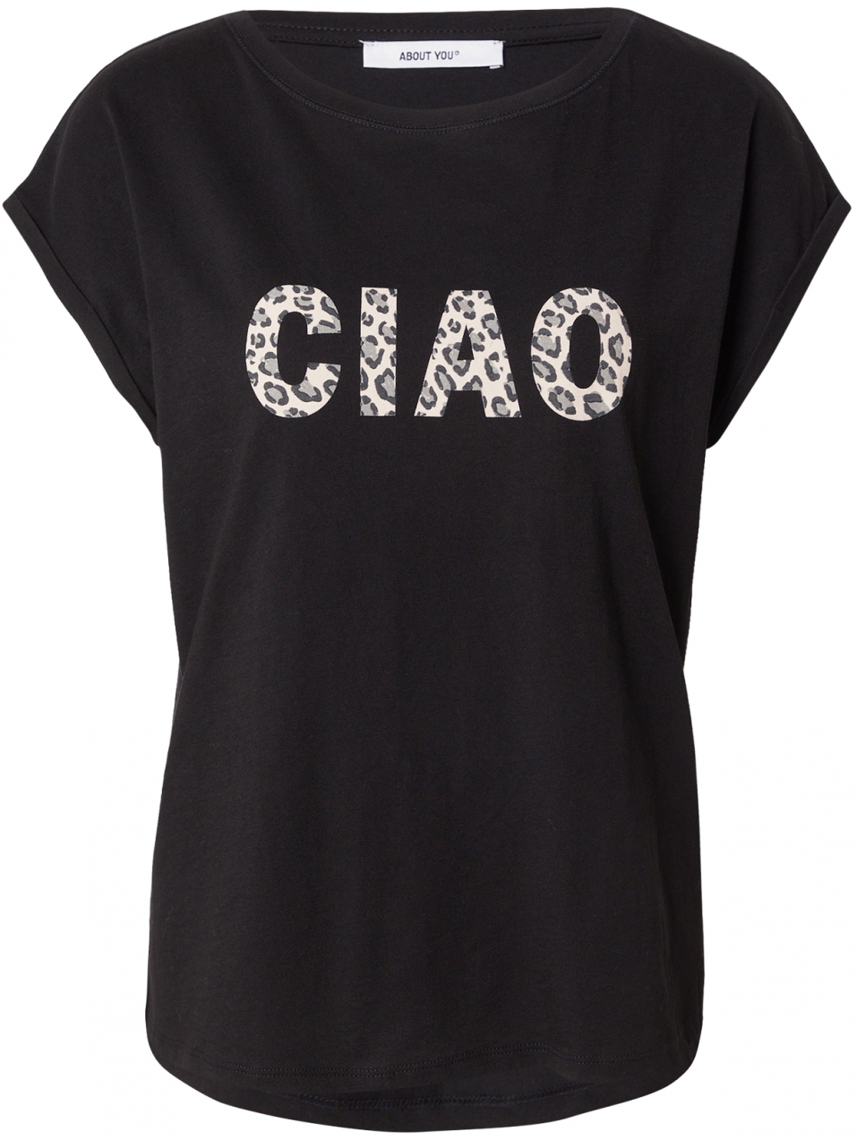 ABOUT YOU Tričko 'Fanny'  béžová / sivá / tmavosivá / čierna