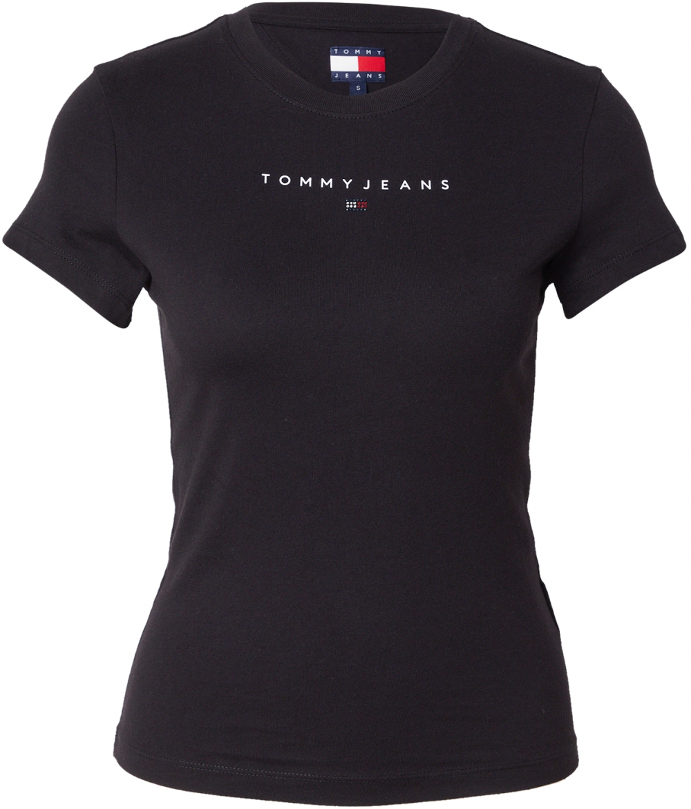 Tommy Jeans Tričko  čierna / biela