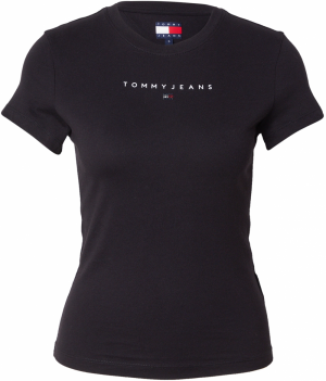 Tommy Jeans Tričko  čierna / biela