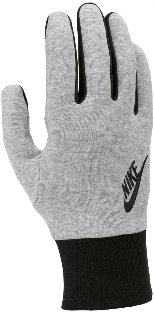 NIKE Prstové rukavice 'Club Fleece 2.0'  sivá melírovaná / čierna