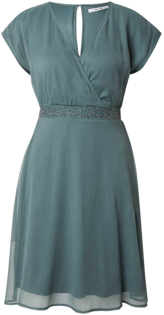 ABOUT YOU Šaty 'Ashley'  sivá / zelená