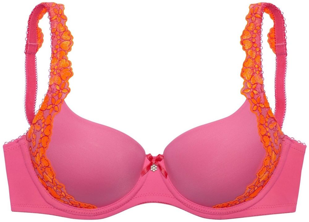 LASCANA Podprsenka 'Wanda'  oranžová / svetloružová