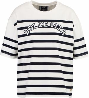 19V69 ITALIA Tričko 'Petonia'  čierna / biela