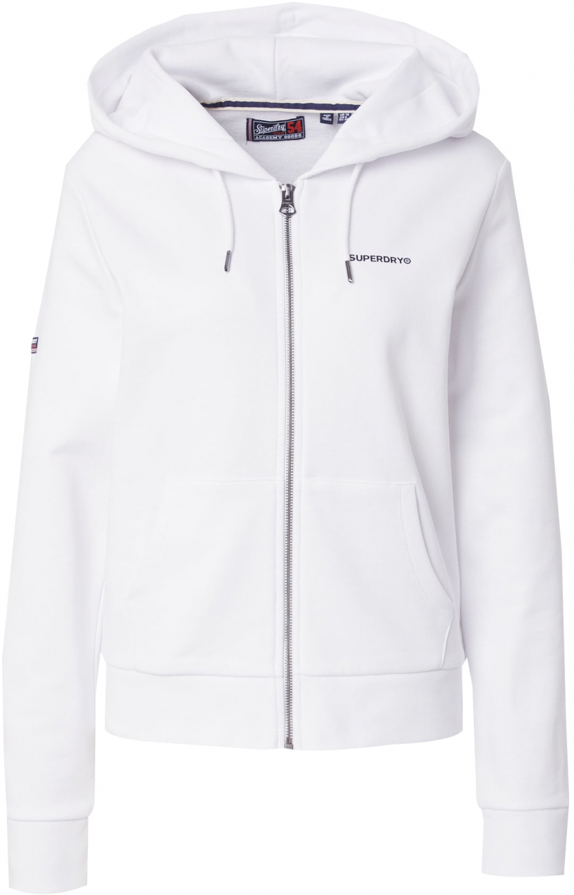 Superdry Tepláková bunda  biela