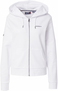 Superdry Tepláková bunda  biela