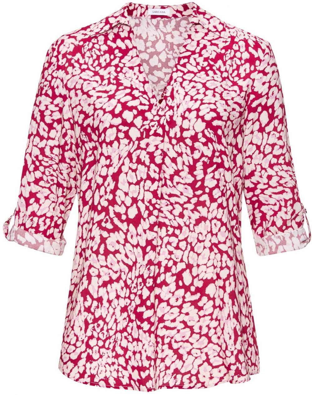 LASCANA Blúzka  krvavo červená / biela