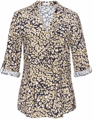 LASCANA Blúzka  krémová / námornícka modrá / olivová