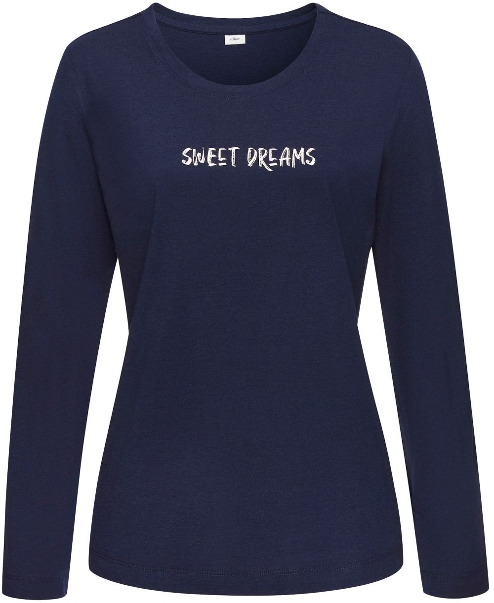 s.Oliver Tričká na spanie  tmavomodrá / biela